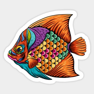 Surgeon Fish Colorful Sticker